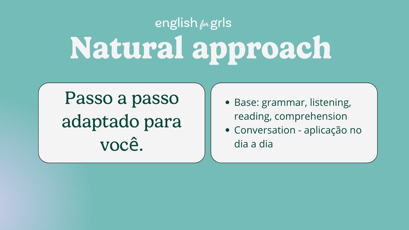 Natural Approach English for Grls